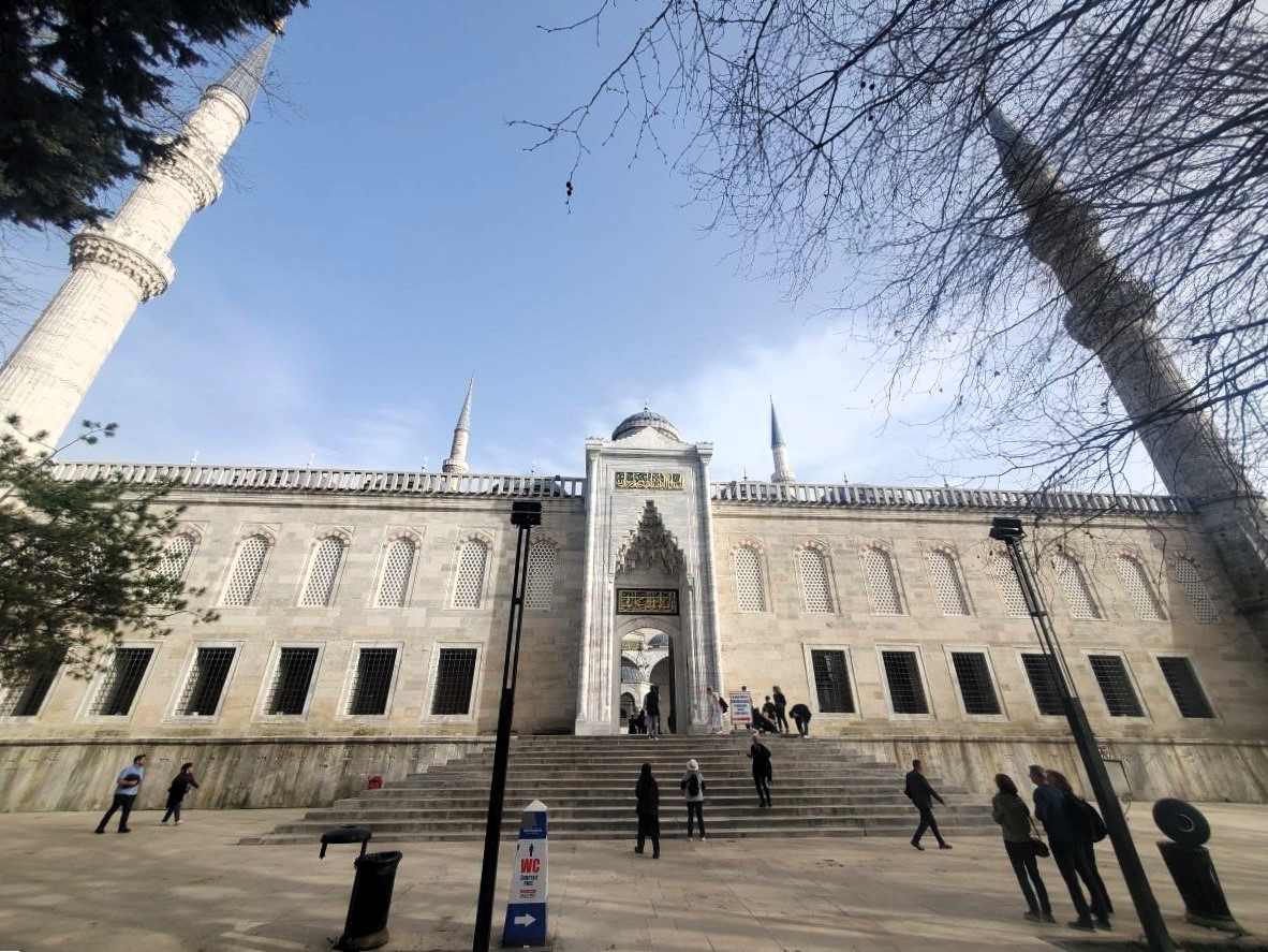 Massive Blue Mosque gates