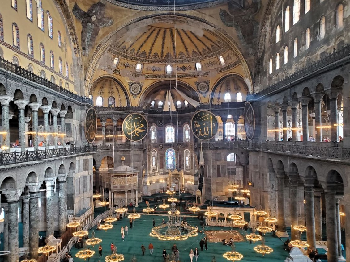 Green medallions with Arabic inscriptions